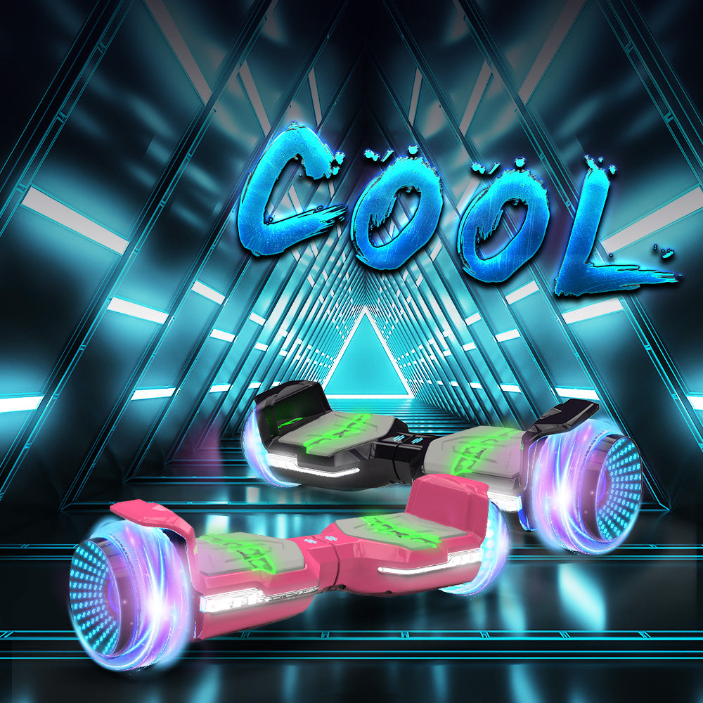 Full Fuselage Dazzling Lights Wheel Self Balancing Hoverboard with Bluetooth Speaker for Kids & Adults