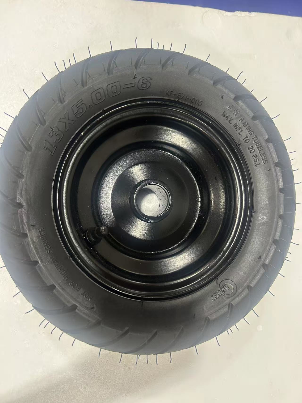 Front Wheel and tire parts of Hoverheart 79cc Gas Go Kart , 48v Electric Go Kart