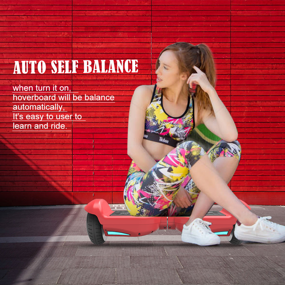 6.5" LED Flash Wheel Hoverboard with Bluetooth Speaker | Red
