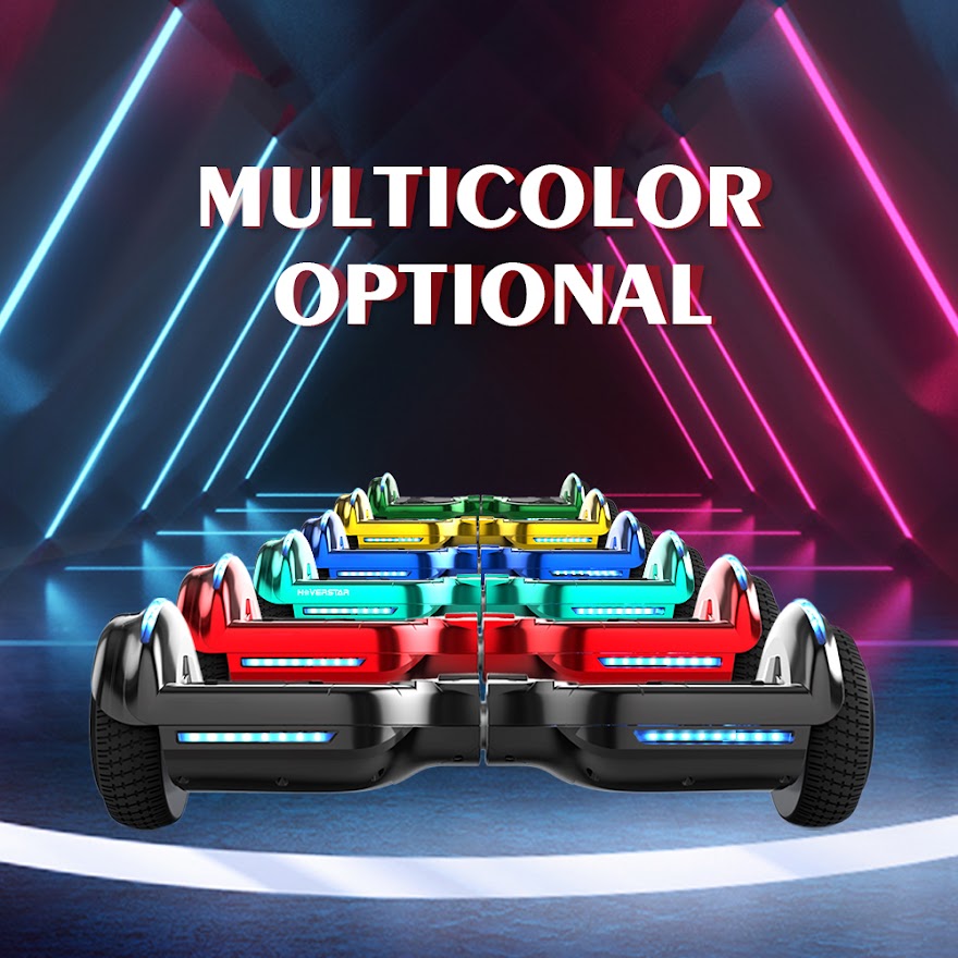 Newest Electric Hoverboard Dual Motors Two Wheels Hover Board Smart Self Balancing Scooter with Built-in Bluetooth Speaker LED Lights for Adults