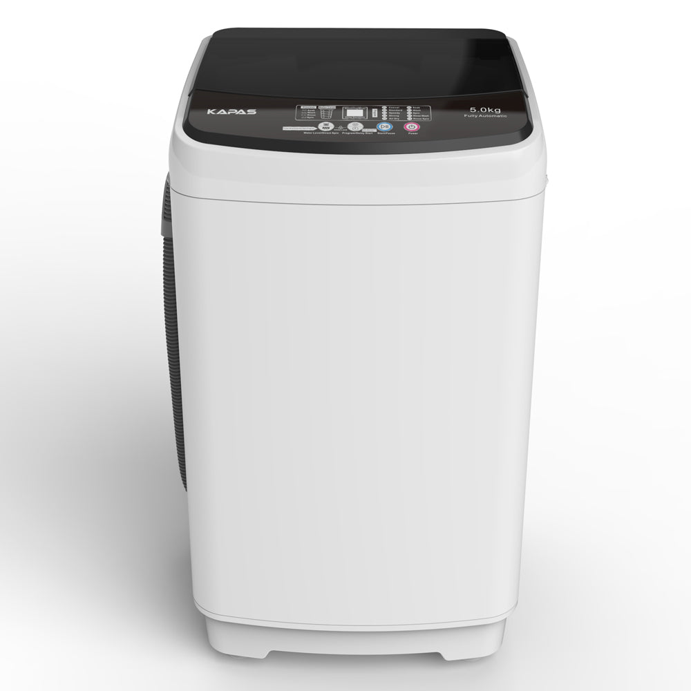 Compact Washing Machine, KAPAS Fully Automatic 2-in-1 Washer & Air Spin Drying Machine with11 LBS Capacity Top Load Tub Washer Built-in Drain Pump and Long Hose (Grey )