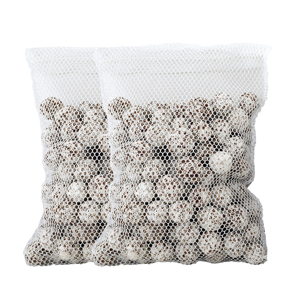 Aquarium Filter Media Porous Balls (Net Weight 5.5 lbs) Grey - 3DS Ceramic, 2 Bags/Pack