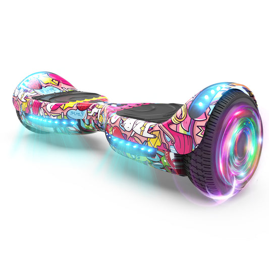 HOVERSTAR Hoverboard All New Version-HS2.0, Chrome Color & Coating Skins Two Wheels Self-Balancing Scooter with Wireless Speaker Playing Music & Led Wheels Flashing Lights