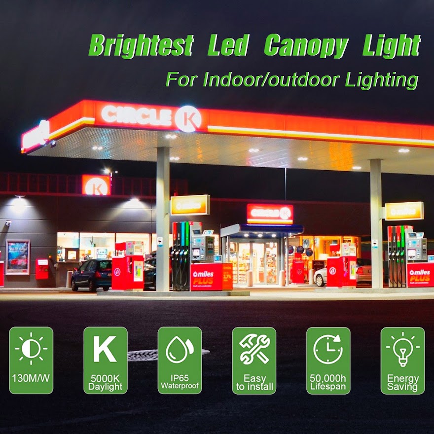 LED Canopy Lights 70Watt, 5000K Daylight White, 120-277V LED Shop Light for Warehouse, Garage,Backyard