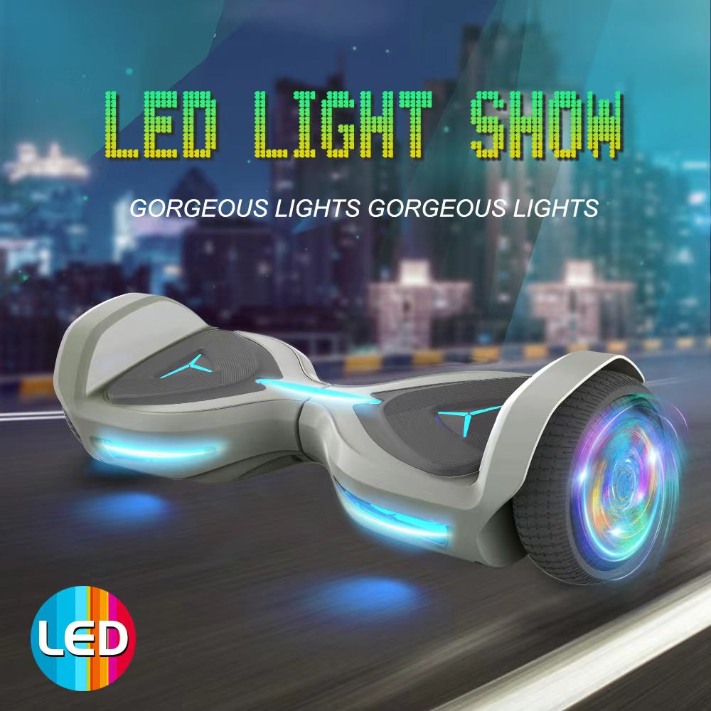 Hoverboard Self Balancing Scooter for Kids Hover Board with 6.5" Wheels Built-in Bluetooth Speaker Bright LED Lights