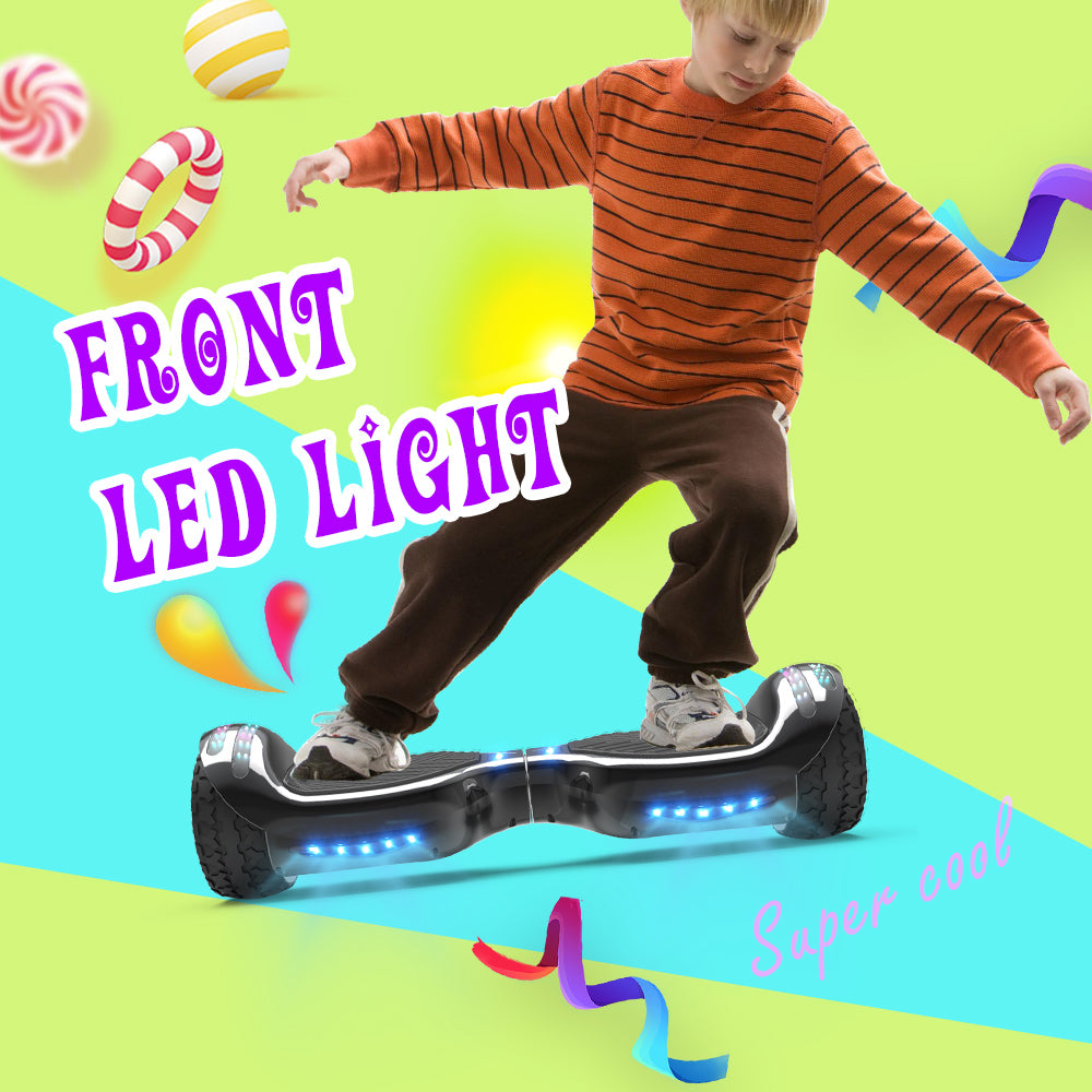 H-Rogue All-Terrain Bluetooth Hoverboard with Light-Up Wheels | Black