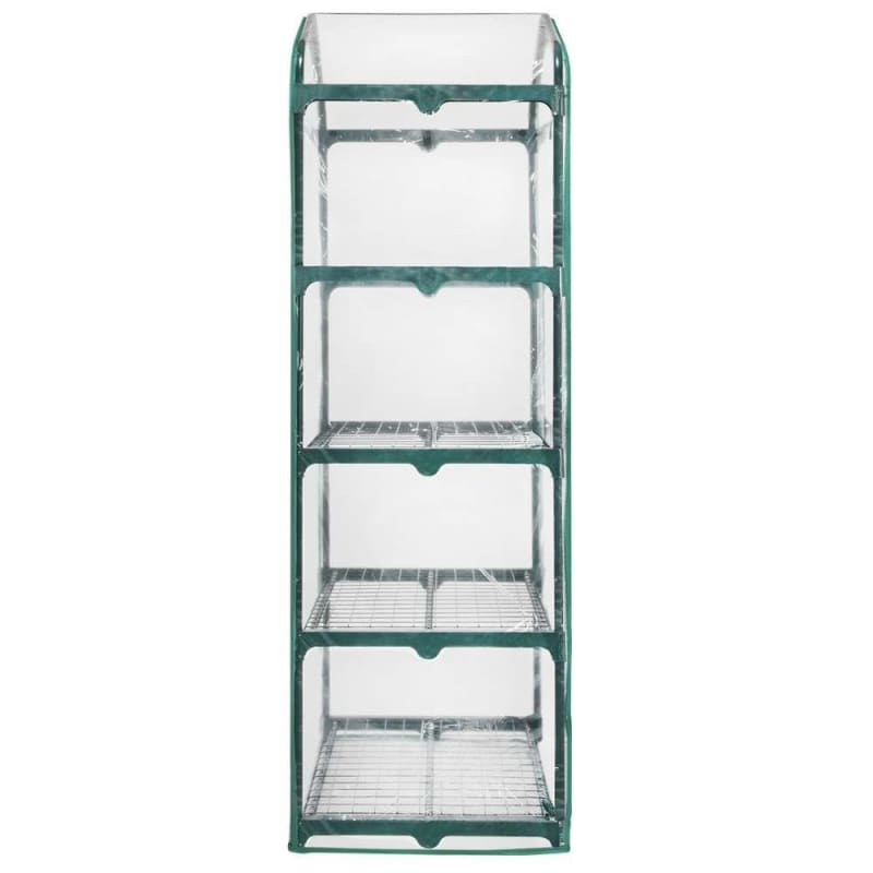 SUNORGREEN 4 Tier Mini Greenhouse With Sturdy Portable Shelves , COVER AND ROLL-UP ZIPPER DOOR