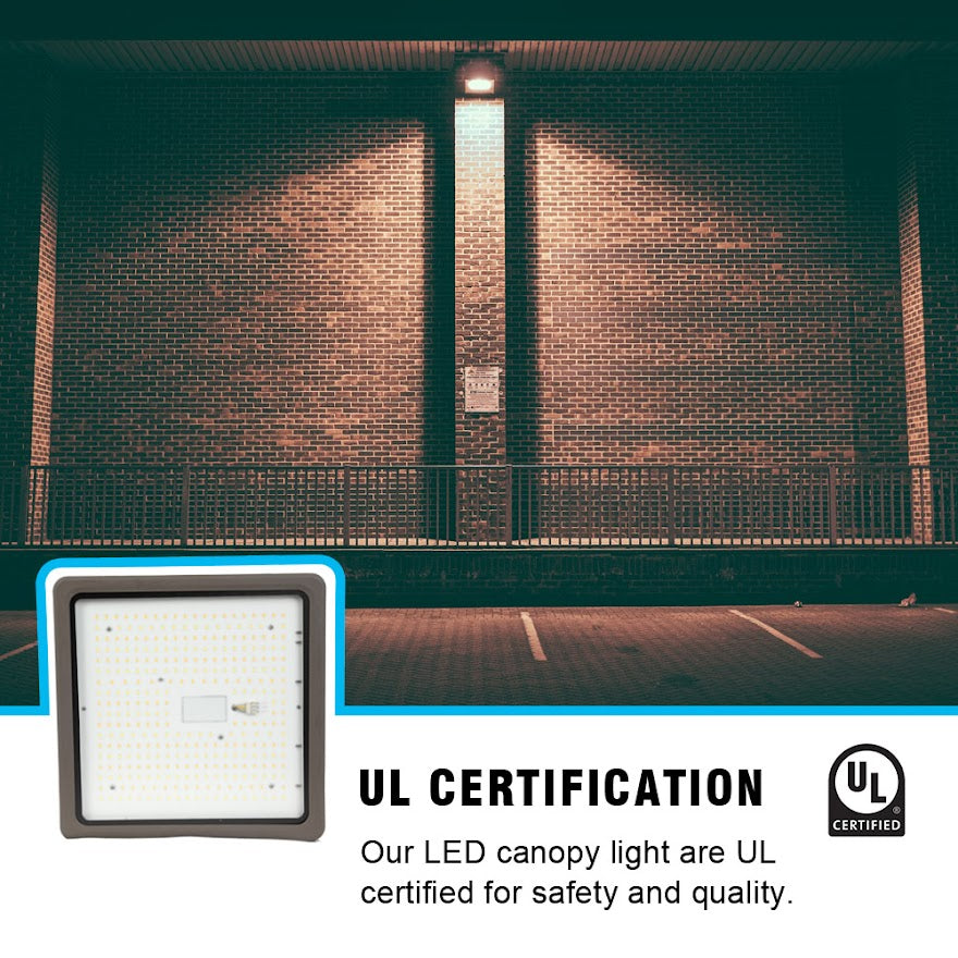 LED Canopy Lights 70Watt, 5000K Daylight White, 120-277V LED Shop Light for Warehouse, Garage,Backyard
