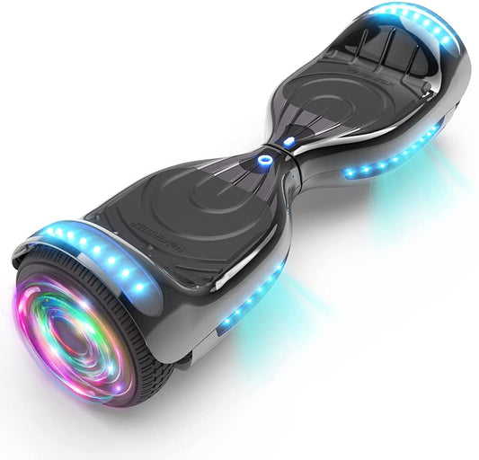HOVERSTAR Hoverboard All New Version-HS2.0, Chrome Color & Coating Skins Two Wheels Self-Balancing Scooter with Wireless Speaker Playing Music & Led Wheels Flashing Lights