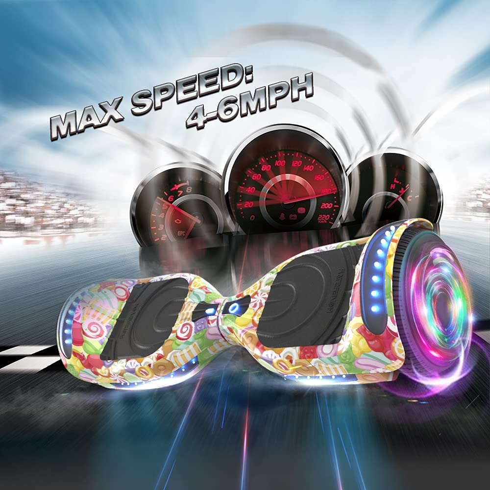 HOVERSTAR Hoverboard All New Version-HS2.0, Chrome Color & Coating Skins Two Wheels Self-Balancing Scooter with Wireless Speaker Playing Music & Led Wheels Flashing Lights
