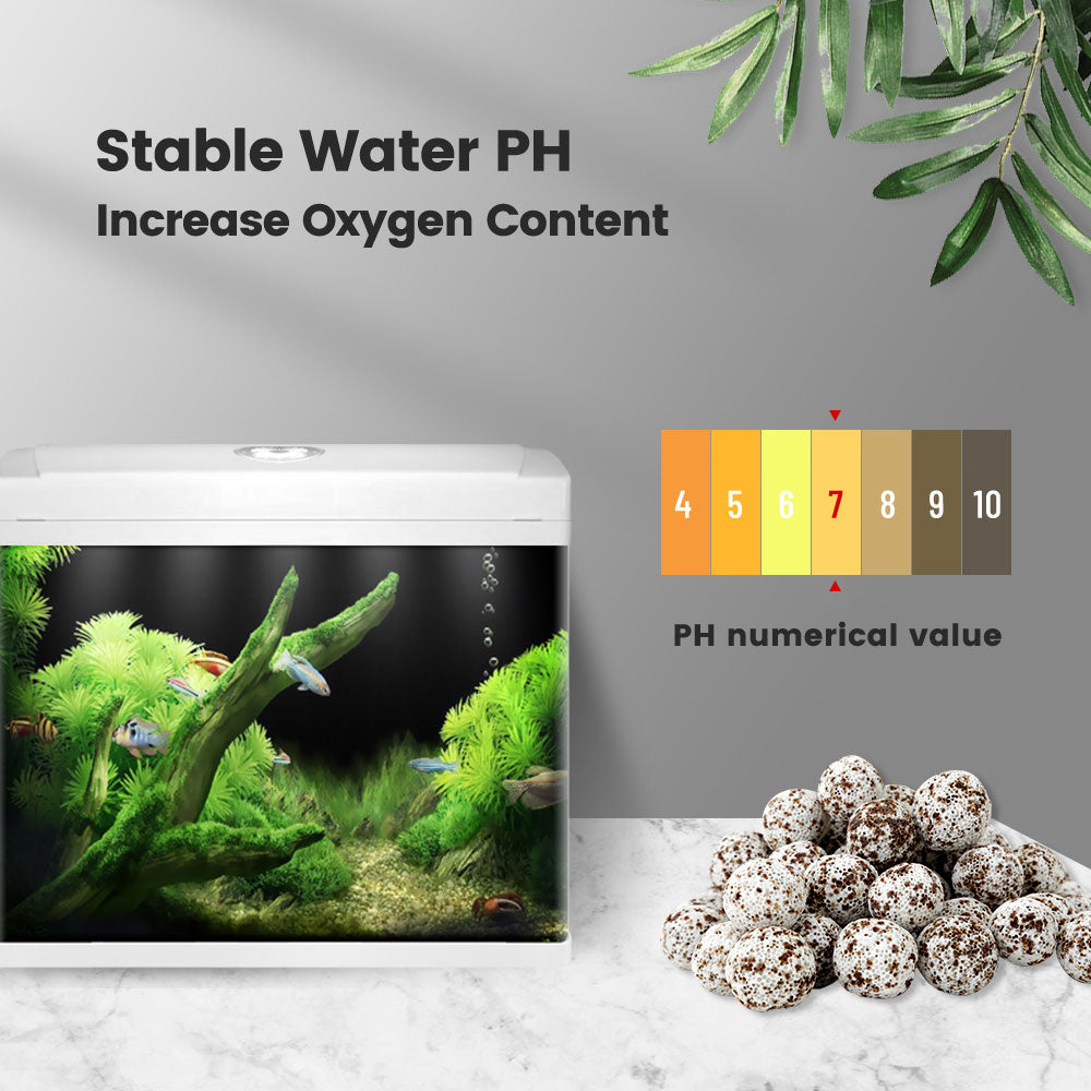 Aquarium Filter Media Porous Balls (Net Weight 5.5 lbs) Grey - 3DS Ceramic, 2 Bags/Pack