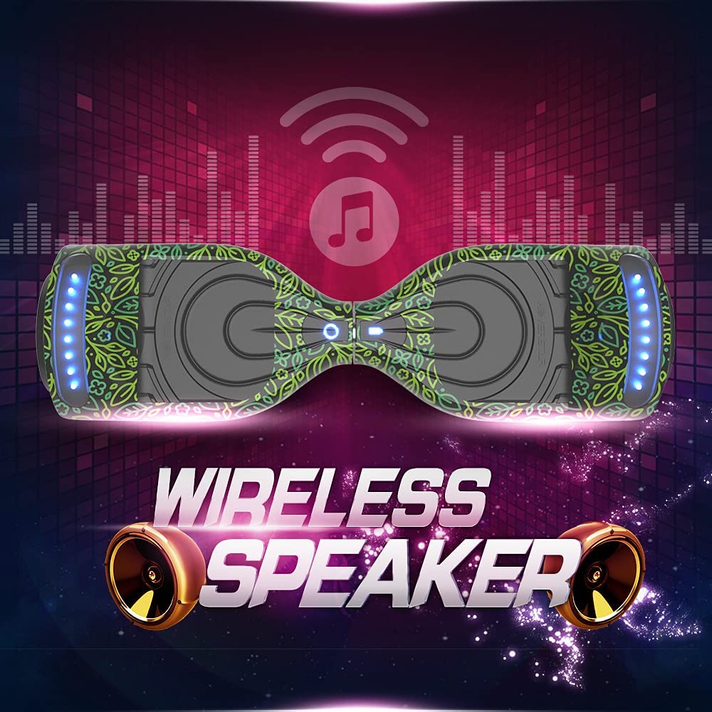 HOVERSTAR Hoverboard All New Version-HS2.0, Chrome Color & Coating Skins Two Wheels Self-Balancing Scooter with Wireless Speaker Playing Music & Led Wheels Flashing Lights