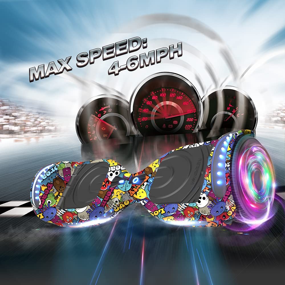 HOVERSTAR Hoverboard All New Version-HS2.0, Chrome Color & Coating Skins Two Wheels Self-Balancing Scooter with Wireless Speaker Playing Music & Led Wheels Flashing Lights