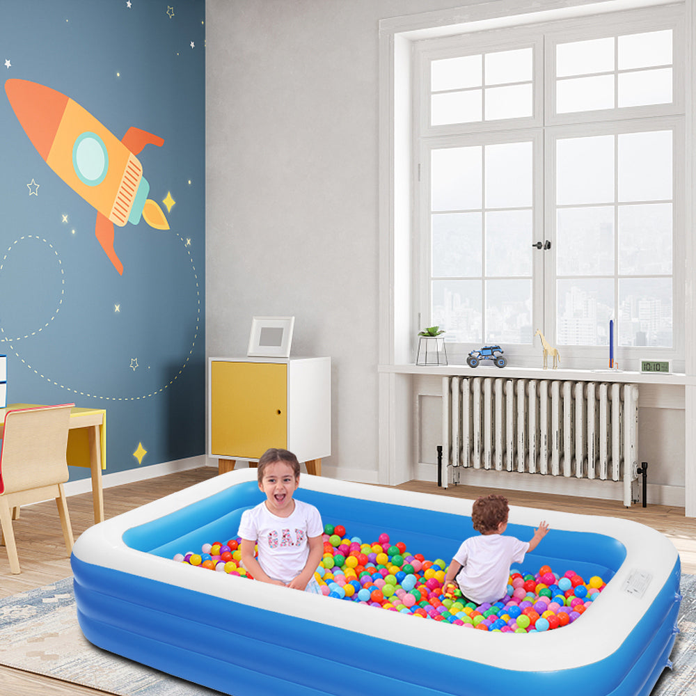 6 Person Large Inflatable Swimming/Ball Pool 120"x72"x22" 0.3mm PVC Thickness