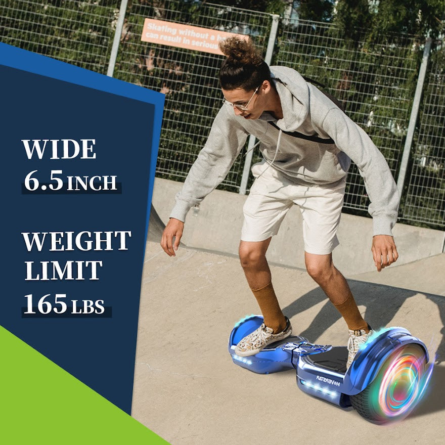 Newest Electric Hoverboard Dual Motors Two Wheels Hover Board Smart Self Balancing Scooter with Built-in Bluetooth Speaker LED Lights for Adults