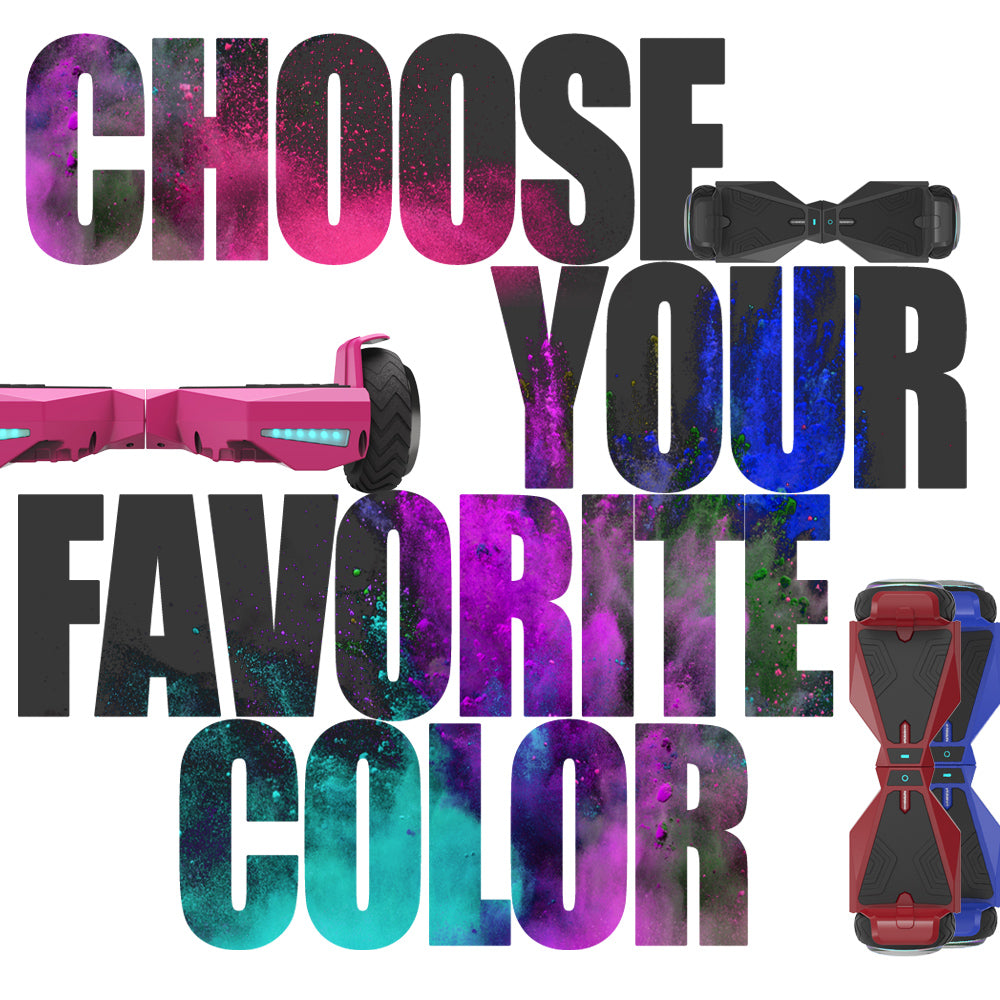 H-Warrior Hoverboard with LED Wheel | Black