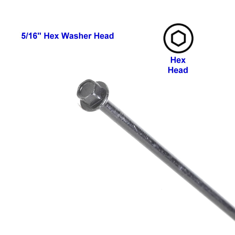 KAPAS Timber/Log/Landscaping/Deck Framing Wood Screws #14 1/4 X 8” Hex Head, Hardened Steel , Black NANO 1000hrs + Wax Exterior Coated Heavy Duty Screws (50 Count Pkg - with 5/16 inch drive bit)