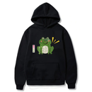 Frog Logo Design. Ezwear Casual Hooded Sweatshirts, Long Sleeve Pullovers with Drawstring, Slight Stretch, Solid Color, Loose Fit,Daily Wear-Summer-Winter, 60% Cotton 40% Polyester, provide hoodies for McDonald's in the US