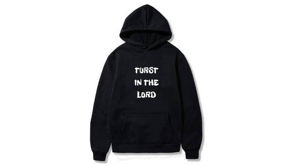 Turst in the Lord Design. Ezwear Casual Hooded Sweatshirts, Long Sleeve Pullovers with Drawstring, Slight Stretch, Solid Color, Loose Fit,Daily Wear-Summer-Winter, 60% Cotton 40% Polyester, provide hoodies for McDonald's in the US