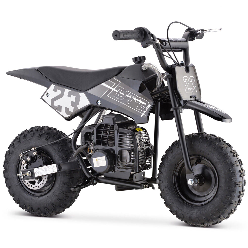 Kids Mini 50CC Gas Dirt Bike, 2 Stroke Ride on Bike with Off-Road Tire, Shocks, Pull Start, Oil Mixed Required, Support Up to 165lbs,Max Speed 20 MPH,Age 8+