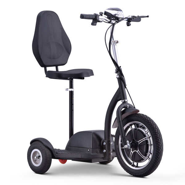 SKRT Premium Big Wheel Mobility Scooter for Seniors Adults, 3 Wheels Electric Scooter with16'' Front Wheel, Adjust Height Seat and Foldable Handlebar, Led lights, 300lb Weight Capacity, Charger Included.