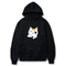 Cat Logo Design. Ezwear Casual Hooded Sweatshirts, Long Sleeve Pullovers with Drawstring, Slight Stretch, Solid Color, Loose Fit,Daily Wear-Summer-Winter, 60% Cotton 40% Polyester, provide hoodies for McDonald's in the US