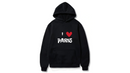 I Love Paris Design. Ezwear Casual Hooded Sweatshirts, Long Sleeve Pullovers with Drawstring, Slight Stretch, Solid Color, Loose Fit,Daily Wear-Summer-Winter, 60% Cotton 40% Polyester, provide hoodies for McDonald's in the US