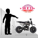 Kids Mini 50CC Gas Dirt Bike, 2 Stroke Ride on Bike with Off-Road Tire, Shocks, Pull Start, Oil Mixed Required, Support Up to 165lbs,Max Speed 20 MPH,Age 8+