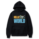 Hello World Logo Design. Ezwear Casual Hooded Sweatshirts, Long Sleeve Pullovers with Drawstring, Slight Stretch, Solid Color, Loose Fit,Daily Wear-Summer-Winter, 60% Cotton 40% Polyester, provide hoodies for McDonald's in the US