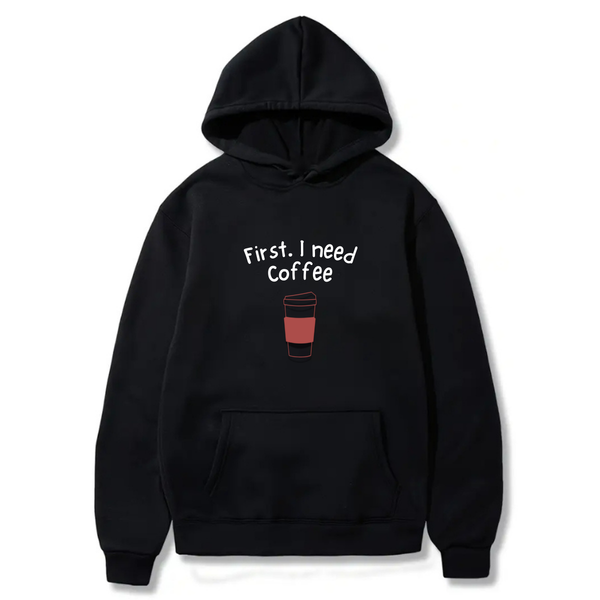 First, I need Coffee Logo Design. Ezwear Casual Hooded Sweatshirts, Long Sleeve Pullovers with Drawstring, Slight Stretch, Solid Color, Loose Fit,Daily Wear-Summer-Winter, 60% Cotton 40% Polyester, provide hoodies for McDonald's in the US