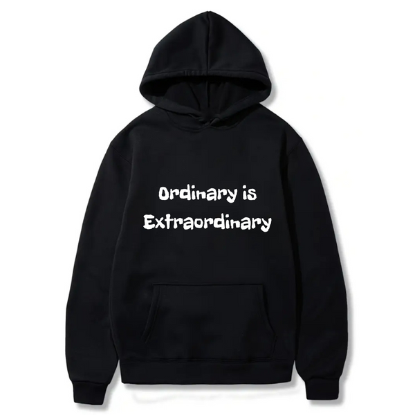 Ordinary is Extraordinary Logo Design. Ezwear Casual Hooded Sweatshirts, Long Sleeve Pullovers with Drawstring, Slight Stretch, Solid Color, Loose Fit,Daily Wear-Summer-Winter, 60% Cotton 40% Polyester, provide hoodies for McDonald's in the US