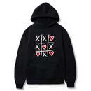 Happy Valentine's Day Love Icon logo Design.  Logo Design. Ezwear Casual Hooded Sweatshirts, Long Sleeve Pullovers with Drawstring, Slight Stretch, Solid Color, Loose Fit,Daily Wear, 60% Cotton 40% Polyester, provide hoodies for McDonald's in the US