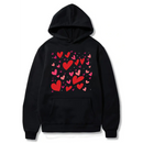 Happy Valentine's Day Love Icon logo Design.  Logo Design. Ezwear Casual Hooded Sweatshirts, Long Sleeve Pullovers with Drawstring, Slight Stretch, Solid Color, Loose Fit,Daily Wear, 60% Cotton 40% Polyester, provide hoodies for McDonald's in the US