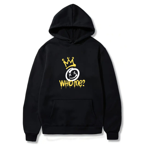 Who me? Logo Design. Ezwear Casual Hooded Sweatshirts, Long Sleeve Pullovers with Drawstring, Slight Stretch, Solid Color, Loose Fit,Daily Wear-Summer-Winter, 60% Cotton 40% Polyester, provide hoodies for McDonald's in the US