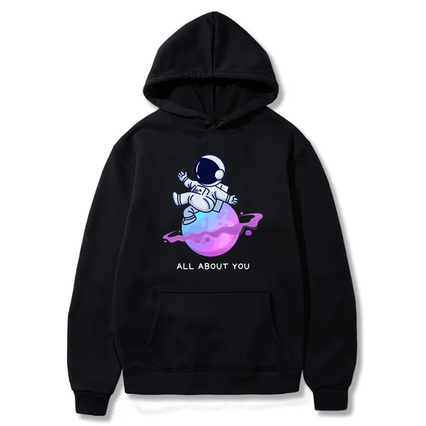 All About You Logo Design. Ezwear Casual Hooded Sweatshirts, Long Sleeve Pullovers with Drawstring, Slight Stretch, Solid Color, Loose Fit,Daily Wear-Summer-Winter, 60% Cotton 40% Polyester, provide hoodies for McDonald's in the US