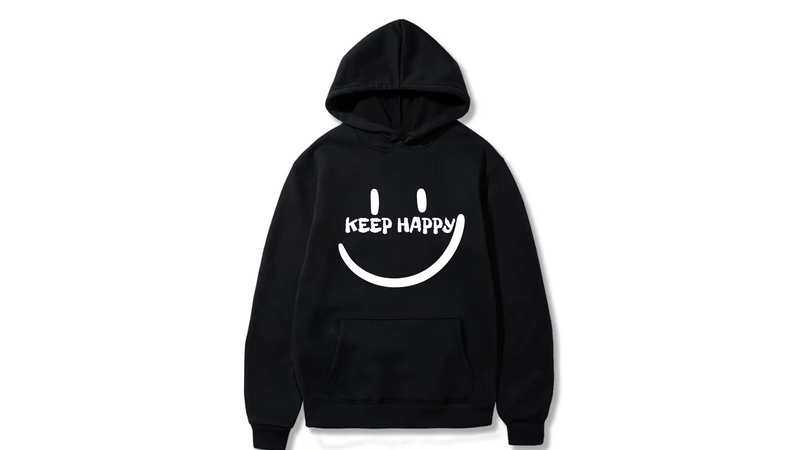 Be Happy Design. Ezwear Casual Hooded Sweatshirts, Long Sleeve Pullovers with Drawstring, Slight Stretch, Solid Color, Loose Fit,Daily Wear-Summer-Winter, 60% Cotton 40% Polyester, provide hoodies for McDonald's in the US