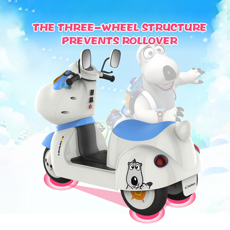 Bernard Bear Ride-On Toy 6V/4.5Ah With LED 3 Wheels For Kids (Blue)
