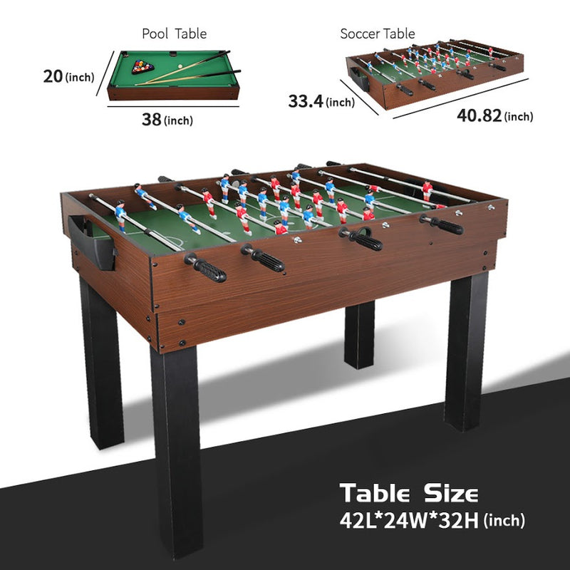 FITPHER 12 in 1 Multifunctional Table Game, Foosball, Pool, Shuffleboard, Ping Pong, Slide Hockey, Bowling, Backgmmon, Ringtoss, Horsshoes, Checker/Chess, Playing Card and Dice