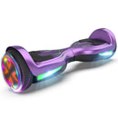 Bluetooth Hoverboard with Pearl Skin, 6.5" Self Balancing Scooter with Wireless Speaker for Music, with LED Light up Pedal and Wheels for Fun