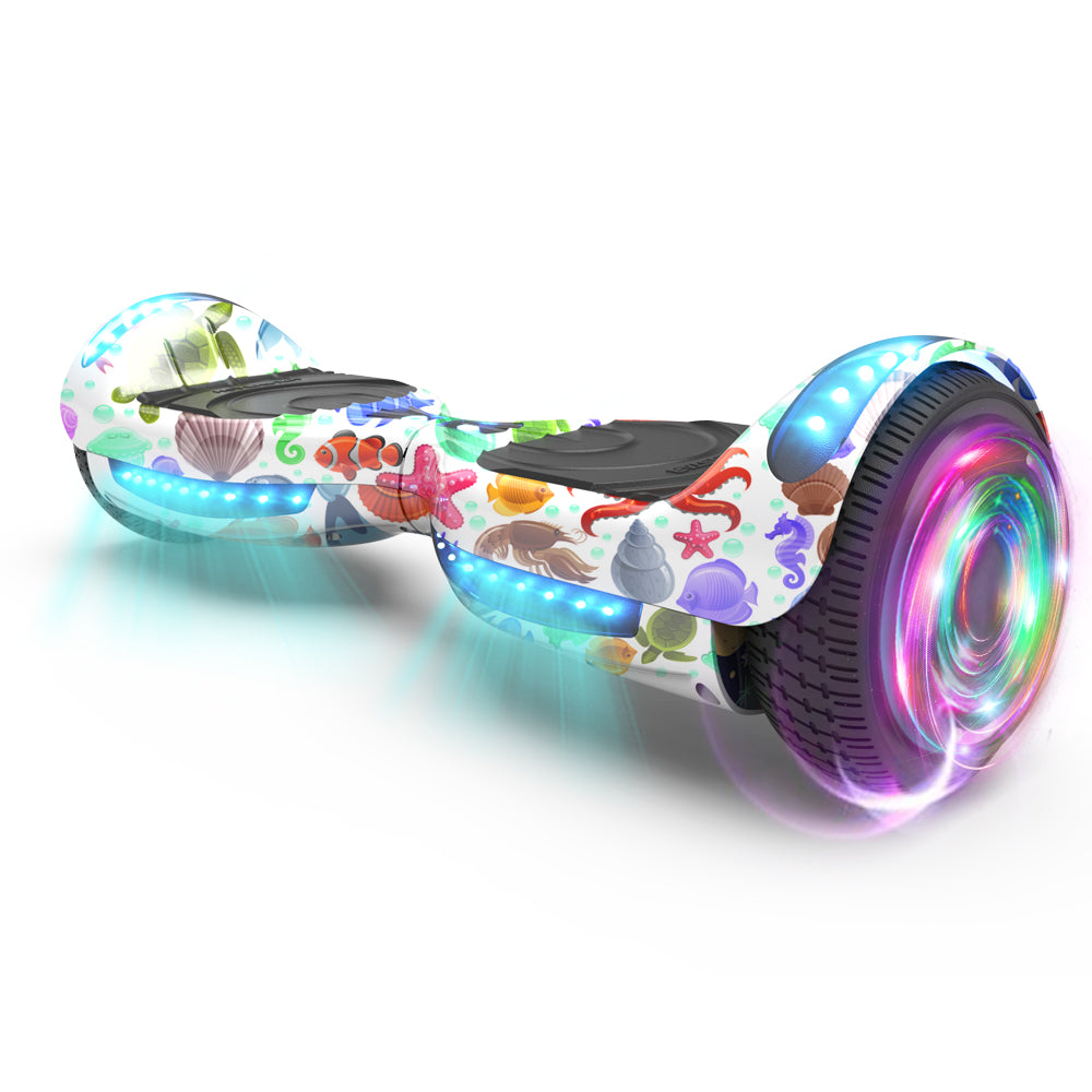 HOVERSTAR Hoverboard All New Version-HS2.0, Chrome Color & Coating Skins Two Wheels Self-Balancing Scooter with Wireless Speaker Playing Music & Led Wheels Flashing Lights