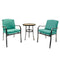 3Pcs Outdoor Indoor Patio Furniture Conversation Sets Steel Frame Table and Chairs Set with Cushions