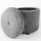 Fabric Cushion Round Button Tufted Deep Cylinder Storage Ottoman Footstool