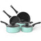 Aluminum Alloy Non-Stick Cookware Set, Pots and Pans - 8-Piece Set (Light Turquoise)