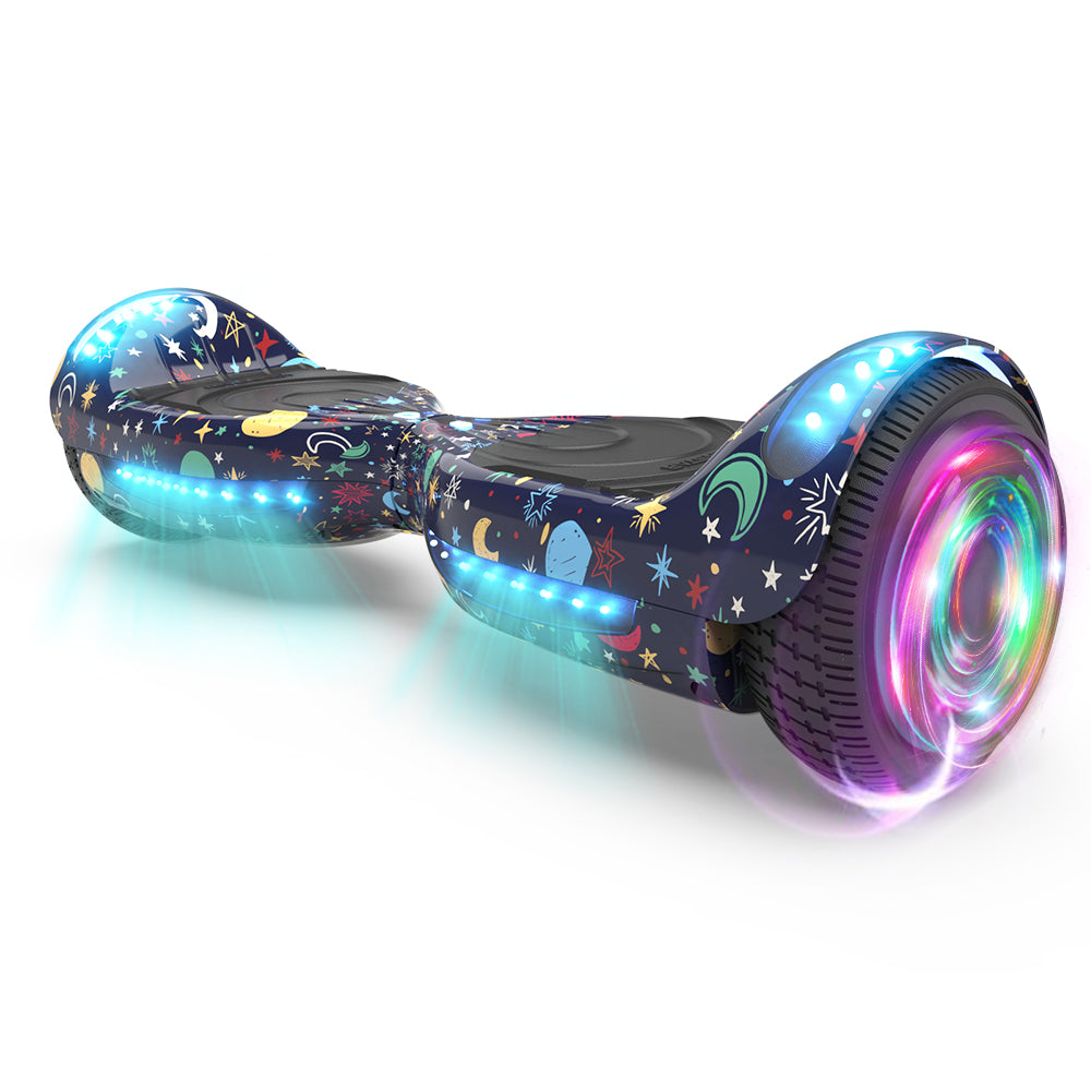 HOVERSTAR Hoverboard All New Version-HS2.0, Chrome Color & Coating Skins Two Wheels Self-Balancing Scooter with Wireless Speaker Playing Music & Led Wheels Flashing Lights