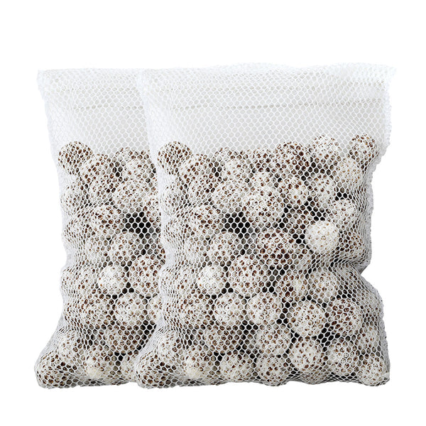 Aquarium Filter Media Porous Balls (Net Weight 5.5 lbs)  Grey - 3DS Ceramic, 2 Bags/Pack