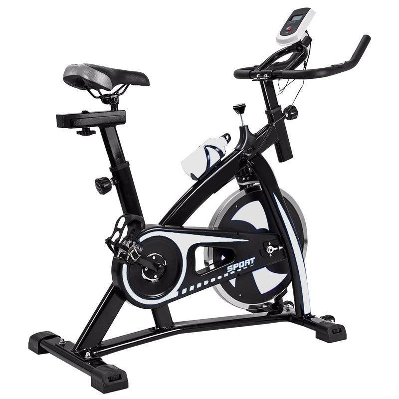 Indoor Cycling Bike with Quiet Flywheel & Pulse Sensor/Ipad Mount Pro Exercise Bike/Silver
