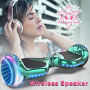 Crystal Light Wheel Hoverboard, New Version Bluetooth Hover Board, Chrome and Design Color Self-Balance Electric Scooter