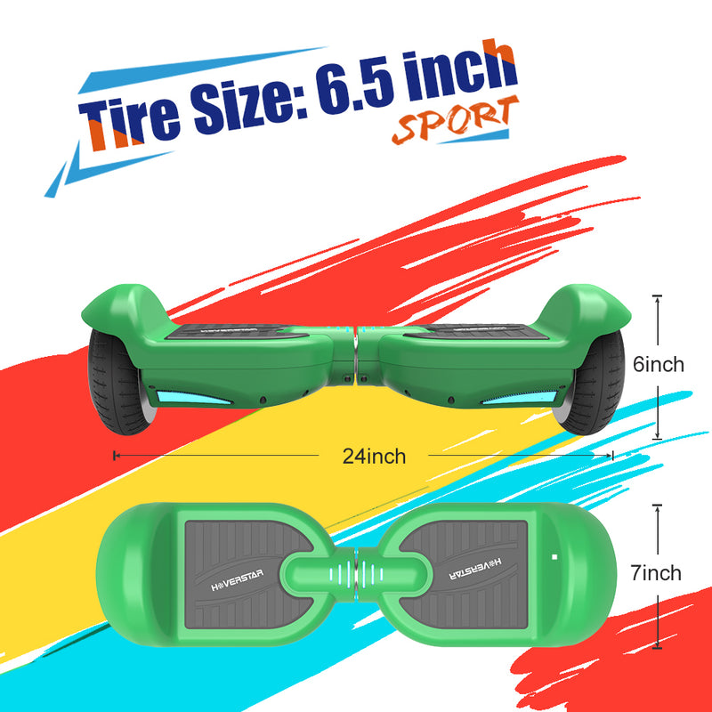 6.5" LED Flash Wheel Hoverboard with Bluetooth Speaker | Green