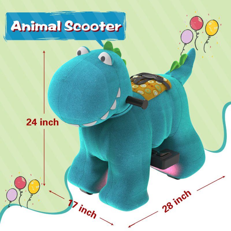Electric Stuffed Ride on Dinosaur Animals for 3-7 Years Old