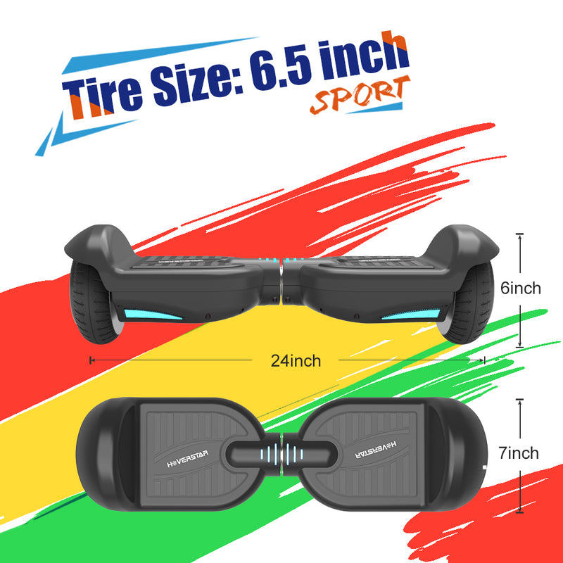 6.5" LED Flash Wheel Hoverboard with Bluetooth Speaker | Black